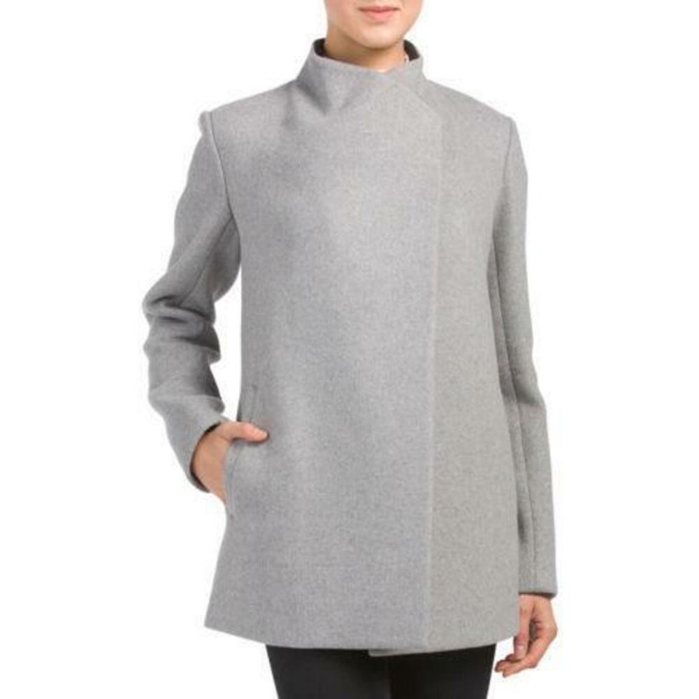 Theory Naomo Virgin Wool-Blend Jacket in Charcoal Light Heather - Picture 2 of 15